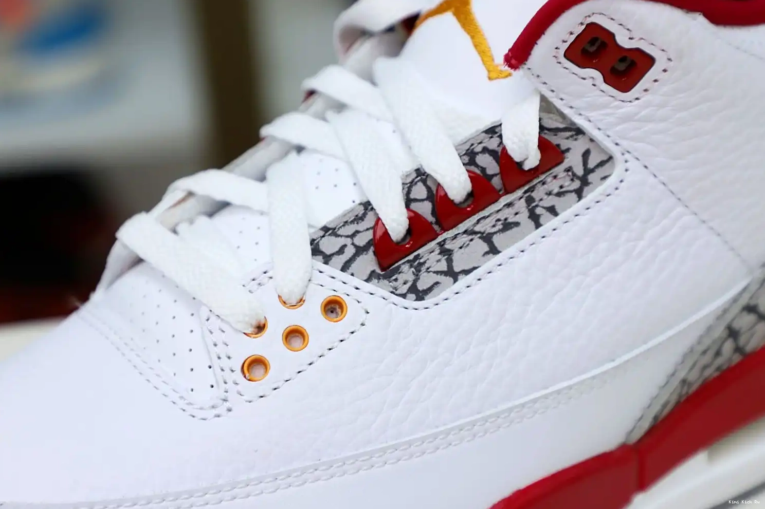 Cardinal  Red(CT8532-126） Air Jordan Retro 3 Kimikick 0627